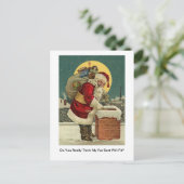 実際に私の脂肪質のお尻を合います考えますか。 サンタ シーズンポストカード (スタンド正面)