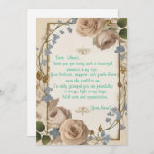 実際に訪れてくれた人への感謝のサンプルメッセージ 招待状 (正面/裏面)