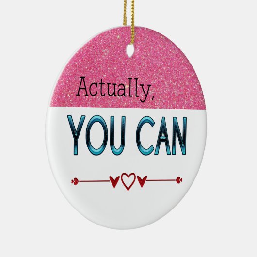 実際にCan/やる気を起こさせる名前をカスタムする引用文 セラミックオーナメント (右)