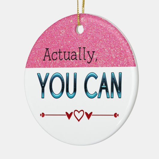 実際にCan/やる気を起こさせる名前をカスタムする引用文 セラミックオーナメント (左)