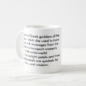 実際のところ意味: アイリス花 コーヒーマグカップ (正面左)