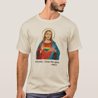 実際のところ私はゲイが好きです。イエス様はLGBTQ+が好き Tシャツ