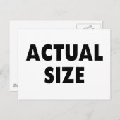 実際のサイズ ポストカード (正面/裏面)