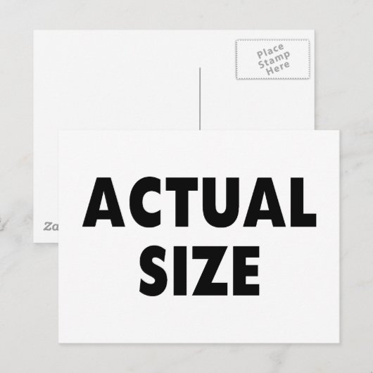 実際のサイズ ポストカード (正面/裏面)