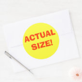 実際のサイズ！ ラウンドシール (封筒)