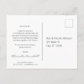 実際の写真の不動産エージェント ハッピーアニバーサリーカード ポストカード (裏面)