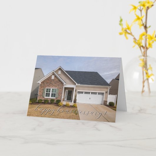 実際の写真 ハッピー ハウスアニバーサリー 不動産エージェント カード (黄色い花)