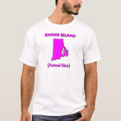 実際の大きさのロードアイランド州 Tシャツ (正面)
