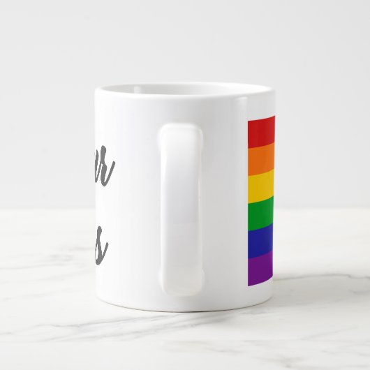 実際の色を表示 ジャンボコーヒーマグカップ (裏面)