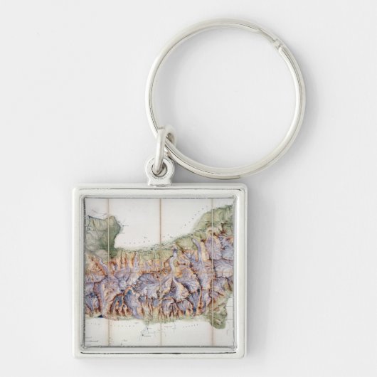 実際の調査からのモンブランの鎖、 キーホルダー (正面)