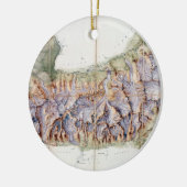 実際の調査からのモンブランの鎖、 セラミックオーナメント (左)