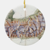 実際の調査からのモンブランの鎖、 セラミックオーナメント (裏面)