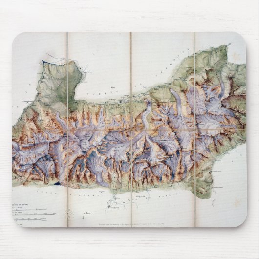 実際の調査からのモンブランの鎖、 マウスパッド (正面)