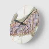 実際の調査からのモンブランの鎖、 ラウンド壁時計 (傾斜)