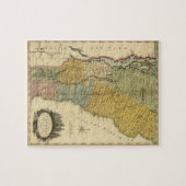 実際の調査-ヴィンテージ1814の地図からのヴァーモント、 ジグソーパズル (横)