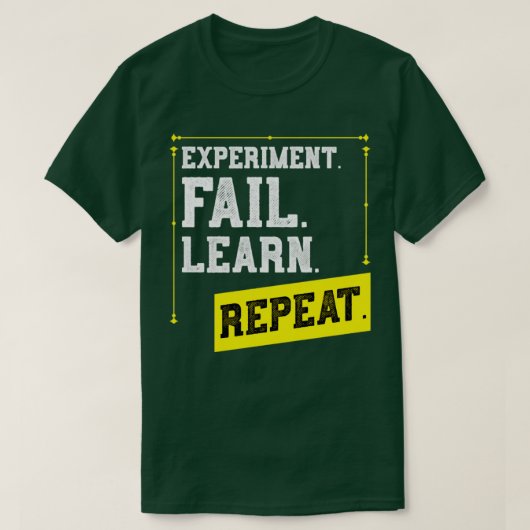 実験が失敗学して実験物理学を反復 Tシャツ (デザイン正面)