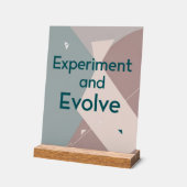 実験と進化 アクリルサイン (傾斜)