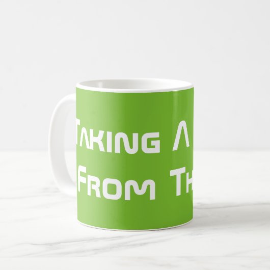 実験室からの休みをとること コーヒーマグカップ (正面左)