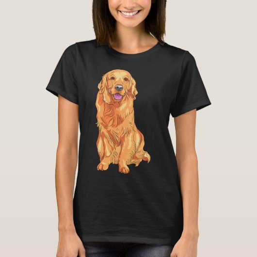 実験室にかわいいオレンジ色のラブラドール犬 Tシャツ (正面)