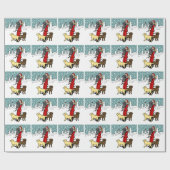 実験室のお母さんのサンタのクリスマス ラッピングペーパー (フラット)