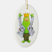 実験室のカエルのオーナメントの王 セラミックオーナメント (右)