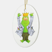 実験室のカエルのオーナメントの王 セラミックオーナメント (左)