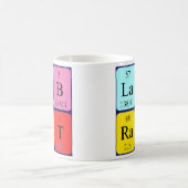 実験室のラットの周期表の名前のマグ コーヒーマグカップ (中央)