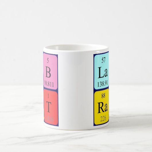 実験室のラットの周期表の名前のマグ コーヒーマグカップ (中央)