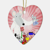 実験室のラット化学 セラミックオーナメント (左)