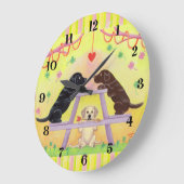 実験室のロマンスのバレンタイン ラージ壁時計 (傾斜)