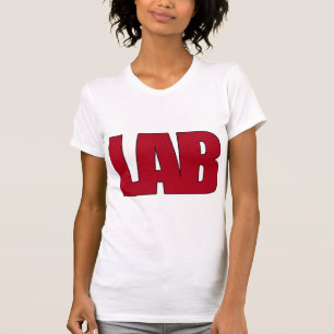 実験室の大きい赤は実験室に文字を入れます Tシャツ