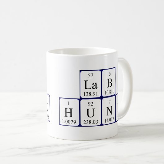実験室の大きな塊の周期表の名前のマグ コーヒーマグカップ (正面右)