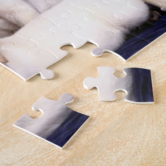 実験室の子犬のパズル ジグソーパズル (側面)