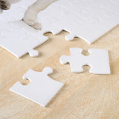 実験室の子犬の身に着けている(雄ジカの)枝角 ジグソーパズル (側面)