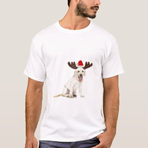 実験室の子犬の身に着けている(雄ジカの)枝角 Tシャツ