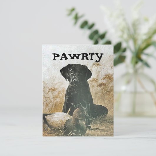 実験室の小犬PAWRTYのパーティーの招待の招待状 招待状 (スタンド正面)