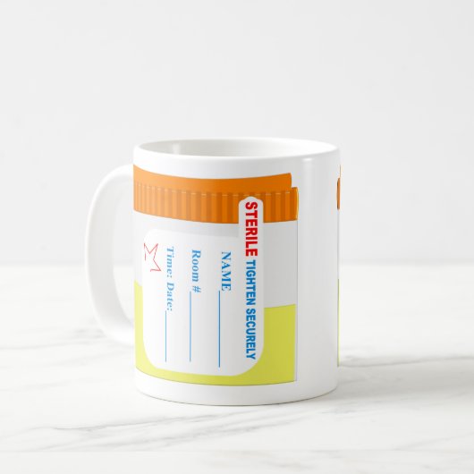 実験室の技術の尿検体のコップのマグ コーヒーマグカップ (正面左)