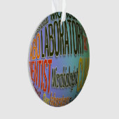 実験室の科学者は細菌学者MT MLTを言い表わします オーナメント (正面)