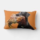 実験室の鳥の狩り ランバークッション (裏面)