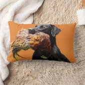 実験室の鳥の狩り ランバークッション (ブランケット)