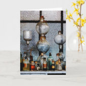 実験室ガラス製品 カード (黄色い花)