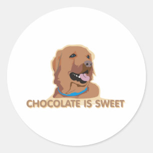 実験室チョコレートあ甘いチョコレートラブラドールのワイシャツ ラウンドシール