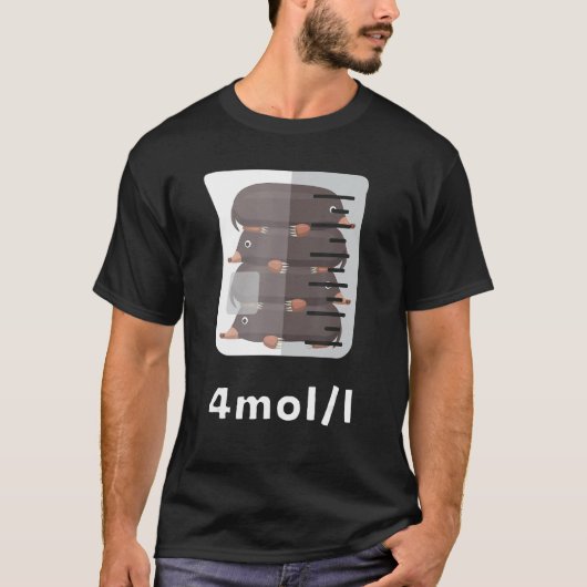 実験室理学部生化学先生M Tシャツ (正面)