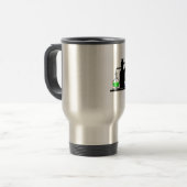 実験室製品-実験室のガラス器具の不機嫌の科学者 トラベルマグ (正面左)