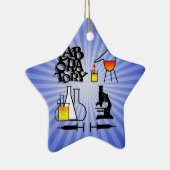 実験室4の正方形のロゴ セラミックオーナメント (右)