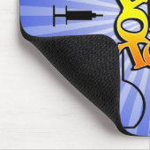 実験室4の正方形のロゴ マウスパッド (コーナー)