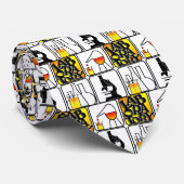 実験室4の正方形-ビーカー/顕微鏡 ネクタイ (ロール)