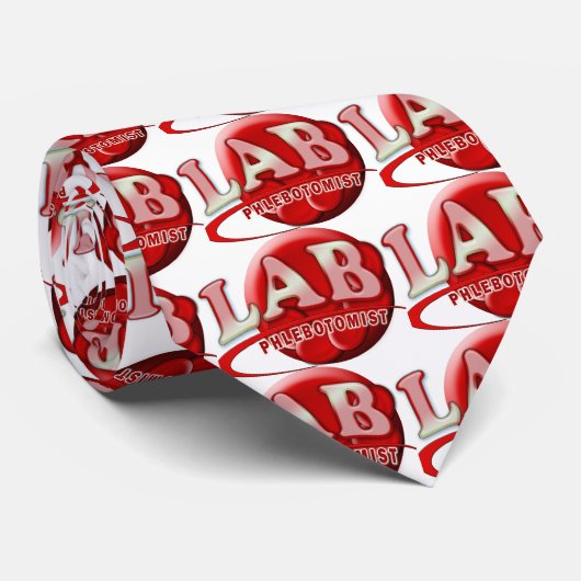 実験室PHLEBOTOMIST RBCのロゴ ネクタイ (ロール)
