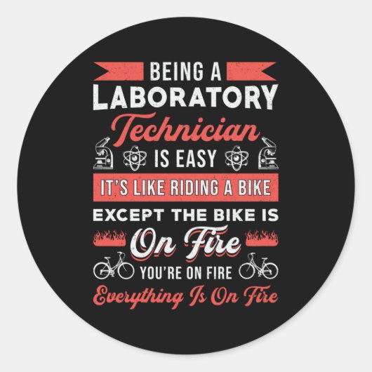 実験技術者科学実験技術であること ラウンドシール (正面)