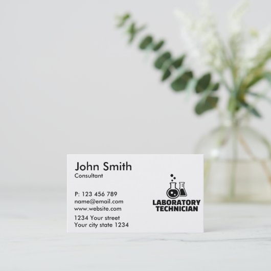 実験技術者 名刺 (スタンド正面)